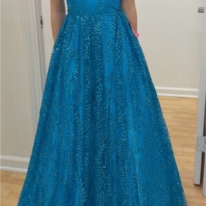 Belk Turquoise Prom Dress